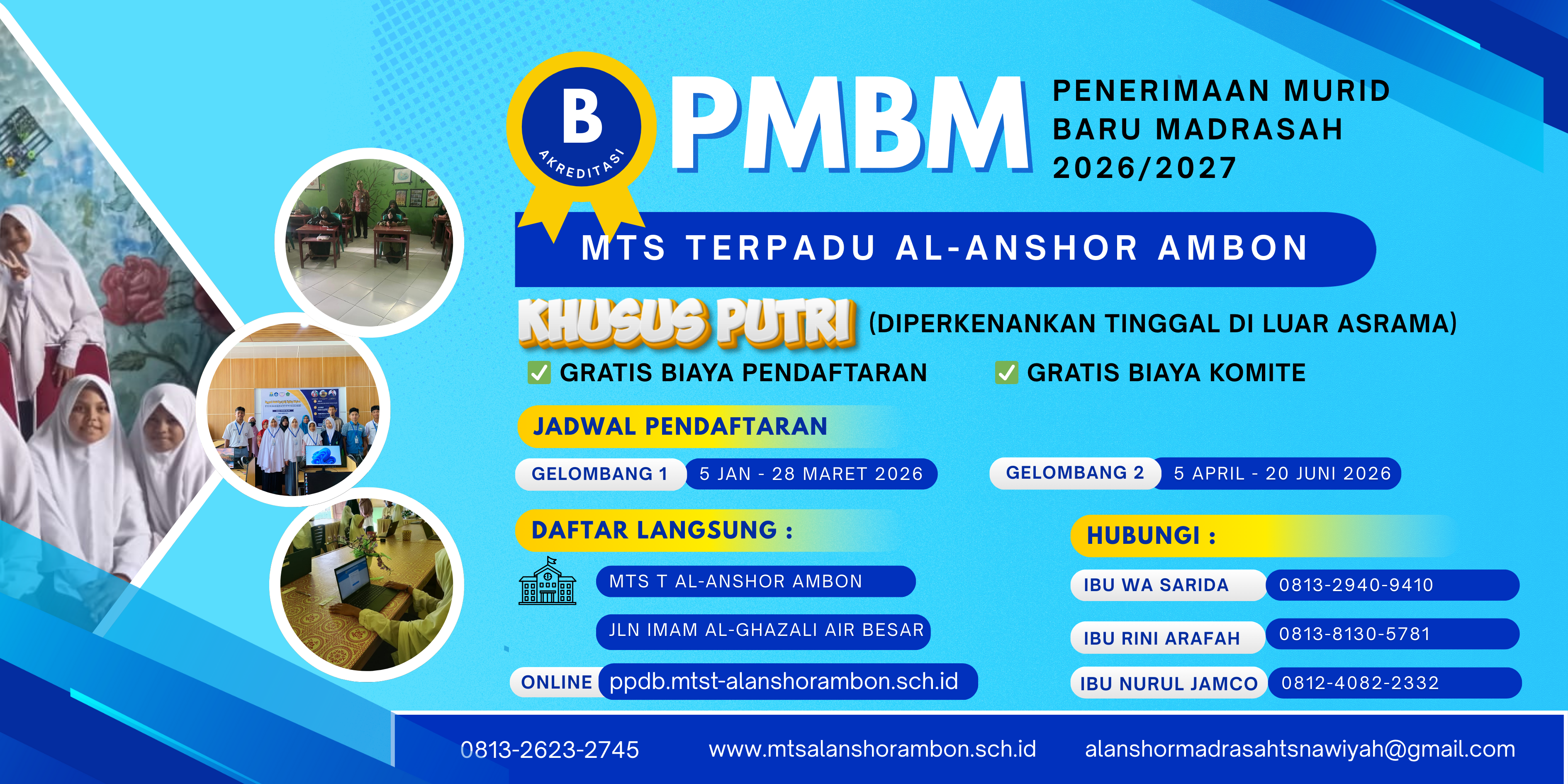 Biru Kuning Putih Modern Profesional Banner Penerimaan Peserta Didik Baru